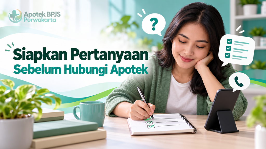 Ilustrasi menyiapkan pertanyaan sebelum menghubungi apotek